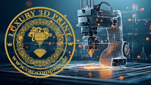 Hochwertige 3D‑gedruckte Objekte in Schwarz‑Gold
